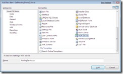 Add WCF Service Dialog