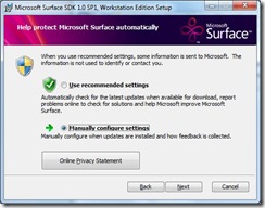 Surface SDK SP1 Wizard 1