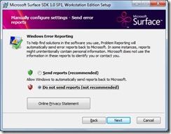 Surface SDK SP1 Wizard 2