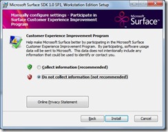 Surface SDK SP1 Wizard 3